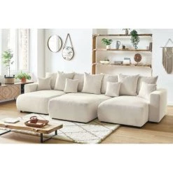 Canapé Panoramique Convertible BOBOCHIC - Canapé Panoramique Convertible Coffre ENVY Velours Côtelé Avec Pouf Beige - Beige 11 Canapé Panoramique Convertible BOBOCHIC - Canapé Panoramique Convertible Coffre ENVY Velours Côtelé Avec Pouf Beige - Beige -BOBOCHIC Soldes 2022 39673114 5