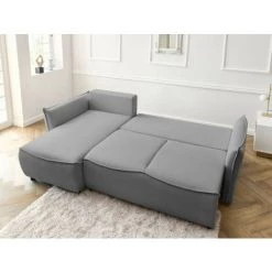 Bobochic Leon - Canapé D'angle Convertible - Avec Coffre - Style Contemporain - 4 Places - Gauche Couleur - Gris Clair - Gris Clair 9 Bobochic Leon - Canapé D'angle Convertible - Avec Coffre - Style Contemporain - 4 Places - Gauche Couleur - Gris Clair - Gris Clair -BOBOCHIC Soldes 2022 39948251 3