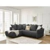 Bobochic Leon - Canapé D'angle Convertible - Avec Coffre - Style Contemporain - 5 Places - Gauche Couleur - Gris Foncé - Gris Foncé