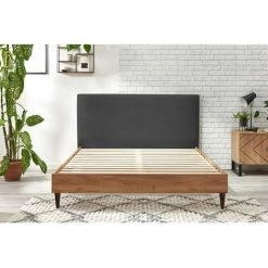 Lit BOBOCHIC - Lit 160x200 Cm NOA Avec Lattes Massives Pieds En Bois Wengé 160x200 Gris Anthracite - Gris Anthracite 10 Lit BOBOCHIC - Lit 160x200 Cm NOA Avec Lattes Massives Pieds En Bois Wengé 160x200 Gris Anthracite - Gris Anthracite -BOBOCHIC Soldes 2022 40352726 4