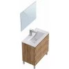 BOBOCHIC Meuble De Salle De Bain 80 Cm Avec Pieds ARIA Chêne Foncé - Bois Naturel -BOBOCHIC Soldes 2022 40744644 1