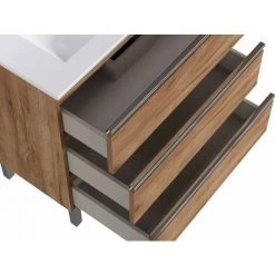 BOBOCHIC Meuble De Salle De Bain 80 Cm Avec Pieds ARIA Chêne Foncé - Bois Naturel 11 BOBOCHIC Meuble De Salle De Bain 80 Cm Avec Pieds ARIA Chêne Foncé - Bois Naturel -BOBOCHIC Soldes 2022 40744644 5