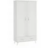 Armoires BOBOCHIC - Armoire 2 Portes 1 Tiroir VIOLETA - Blanc -BOBOCHIC Soldes 2022 40744680 1