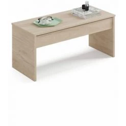 Tables Basses BOBOCHIC - Table Basse Plateau Relevable OTTO Bois Naturel - Bois Naturel -BOBOCHIC Soldes 2022 40744687 3