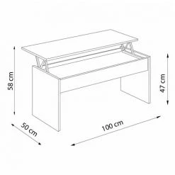 Tables Basses BOBOCHIC - Table Basse Plateau Relevable OTTO Bois Naturel - Bois Naturel -BOBOCHIC Soldes 2022 40744687 4