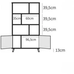 Bibliothèque BOBOCHIC - Bibliothèque 180cm OTTO Imitation Chêne Chêne Blanchi - Chêne Blanchi -BOBOCHIC Soldes 2022 40744688 4