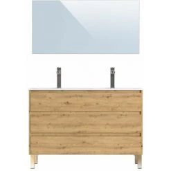 BOBOCHIC Meuble De Salle De Bain 120 Cm Avec Pieds BAYO Chêne Clair - Bois Naturel 9 BOBOCHIC Meuble De Salle De Bain 120 Cm Avec Pieds BAYO Chêne Clair - Bois Naturel -BOBOCHIC Soldes 2022 40744799 3