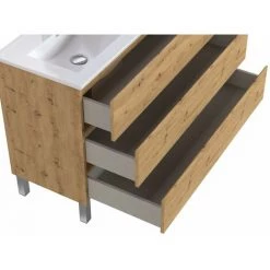 BOBOCHIC Meuble De Salle De Bain 120 Cm Avec Pieds BAYO Chêne Clair - Bois Naturel 11 BOBOCHIC Meuble De Salle De Bain 120 Cm Avec Pieds BAYO Chêne Clair - Bois Naturel -BOBOCHIC Soldes 2022 40744799 5