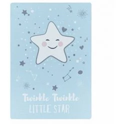 Tapis Enfant BOBOCHIC - Tapis Enfant Poils Courts ELMO Motif étoile 80x120 Bleu - Bleu