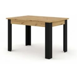 Table à Manger BOBOCHIC - Table à Manger Extensible 120/160 Cm NUKA Chêne Et Noir - Bois -BOBOCHIC Soldes 2022 41918684 3
