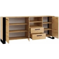 Buffets BOBOCHIC - Buffet 197 Cm NUKA Bois Et Noir - Noir Et Bois 10 Buffets BOBOCHIC - Buffet 197 Cm NUKA Bois Et Noir - Noir Et Bois -BOBOCHIC Soldes 2022 42266477 4