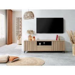 Meubles TV BOBOCHIC - Meuble TV 180 Cm JULES Chêne - Bois Naturel 9 Meubles TV BOBOCHIC - Meuble TV 180 Cm JULES Chêne - Bois Naturel -BOBOCHIC Soldes 2022 44651506 3