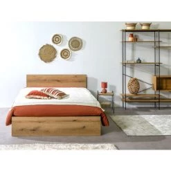 Lit BOBOCHIC - Lit Coffre JULIEN Bois Rustique 160x190