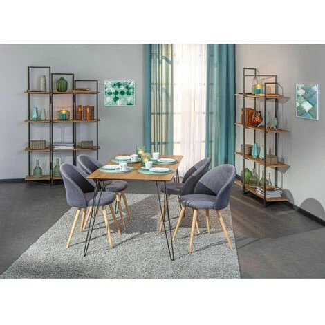 Table à Manger BOBOCHIC - Table à Manger SANCHA 140cm Chêne - Bois 4 Table à Manger BOBOCHIC - Table à Manger SANCHA 140cm Chêne - Bois – Image 2