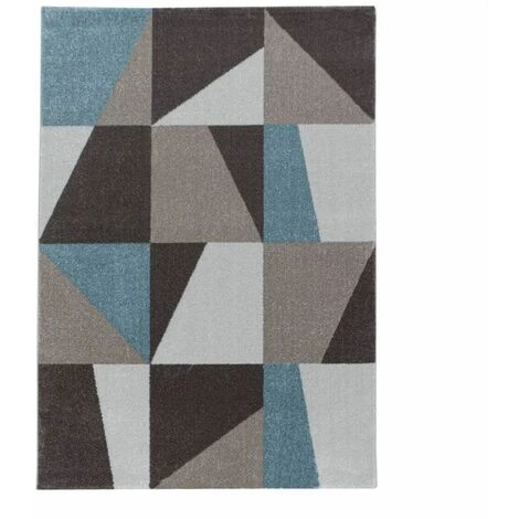 Tapis BOBOCHIC - Tapis Poils Courts FABUL Motif Graphique 140x200 Bleu - Bleu 3 Tapis BOBOCHIC - Tapis Poils Courts FABUL Motif Graphique 140x200 Bleu - Bleu