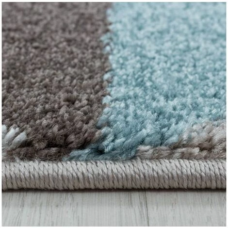 Tapis BOBOCHIC - Tapis Poils Courts FABUL Motif Graphique 140x200 Bleu - Bleu 5 Tapis BOBOCHIC - Tapis Poils Courts FABUL Motif Graphique 140x200 Bleu - Bleu – Image 3