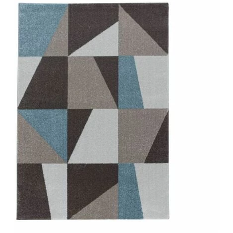 Tapis BOBOCHIC - Tapis Poils Courts FABUL Motif Graphique 80x150 Bleu - Bleu 3 Tapis BOBOCHIC - Tapis Poils Courts FABUL Motif Graphique 80x150 Bleu - Bleu