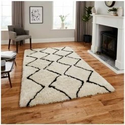 Tapis BOBOCHIC - Tapis Poils Long XIMO Motif Berbère 120x170 Ivoire - Ivoire -BOBOCHIC Soldes 2022 46523329 2