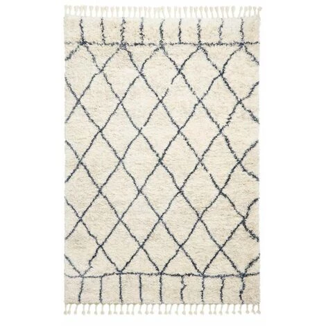 Tapis BOBOCHIC - Tapis Shaggy LIVKA Motif Berbère 80x150 Crème - Crème 3 Tapis BOBOCHIC - Tapis Shaggy LIVKA Motif Berbère 80x150 Crème - Crème