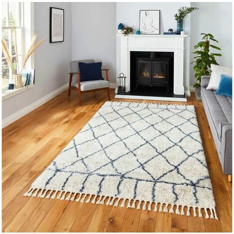 Tapis BOBOCHIC - Tapis Shaggy LIVKA Motif Berbère 80x150 Crème - Crème 4 Tapis BOBOCHIC - Tapis Shaggy LIVKA Motif Berbère 80x150 Crème - Crème â Image 2