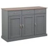 Buffets BOBOCHIC - Buffet SOLOGNE 130cm Gris Bois Massif - Gris -BOBOCHIC Soldes 2022 46739361 1