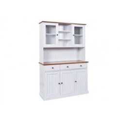 Buffets BOBOCHIC - Vaisselier 130cm WINTERLAND Blanc Bois Massif - Blanc