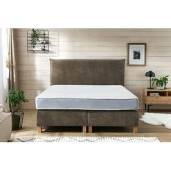 Lit Complet BOBOCHIC - Ensemble De Literie Complet OMIRA 160x200 Cm 160x200 Marron - Marron -BOBOCHIC Soldes 2022 47558673 4