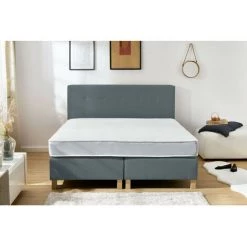 Lit Complet BOBOCHIC - Ensemble De Literie Complet OMALEY 160x200 Cm 160x200 Gris Foncé - Gris Foncé -BOBOCHIC Soldes 2022 47559292 4