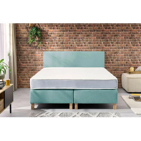 Lit Complet BOBOCHIC - Ensemble De Literie Complet OHARA 180x200 Cm 180x200 Bleu 6 Lit Complet BOBOCHIC - Ensemble De Literie Complet OHARA 180x200 Cm 180x200 Bleu – Image 4