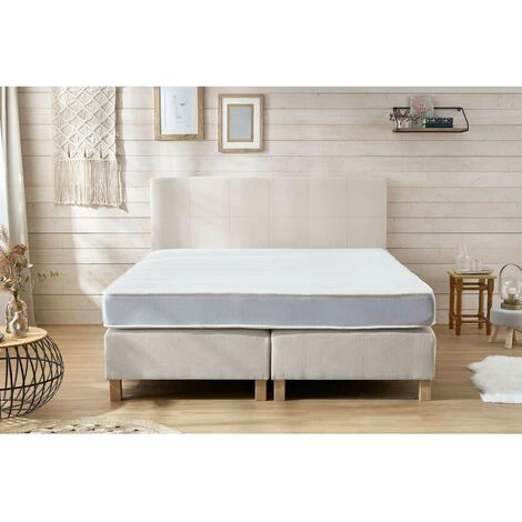 Lit Complet BOBOCHIC - Ensemble De Literie Complet OLMA 180x200 Cm 180x200 Beige - Beige 6 Lit Complet BOBOCHIC - Ensemble De Literie Complet OLMA 180x200 Cm 180x200 Beige - Beige – Image 4