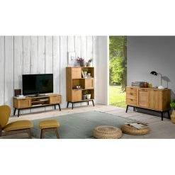 BOBOCHIC Meuble TV 140 Cm YOKO Bois Clair - Marron -BOBOCHIC Soldes 2022 48343624 3