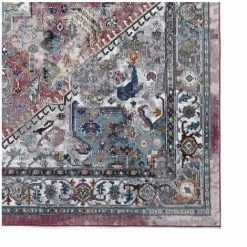 Tapis BOBOCHIC - Tapis Poil Mi-long Rectangulaire BEA Motif Oriental 60x230 Bleu - Bleu -BOBOCHIC Soldes 2022 48789962 5