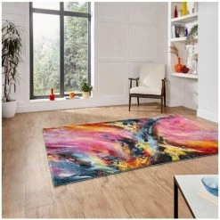 Tapis BOBOCHIC - Tapis Poil Court Rectangulaire NACIO Motif Graphique Multicolor 160x220 Multicolore -BOBOCHIC Soldes 2022 48790002 3