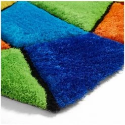 Tapis BOBOCHIC - Tapis Poil Shaggy Rectangulaire QUATRO Motif Graphique Multicolor 120x170 Multicolore - Multicolore -BOBOCHIC Soldes 2022 48790040 4
