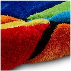 Tapis BOBOCHIC - Tapis Poil Shaggy Rectangulaire QUATRO Motif Graphique Multicolor 120x170 Multicolore - Multicolore -BOBOCHIC Soldes 2022 48790040 5