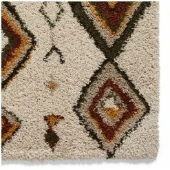 Tapis BOBOCHIC - Tapis Poils Shaggy ANGUS Motif Graphique 120x170 Beige - Beige -BOBOCHIC Soldes 2022 48790048 5
