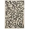 Tapis BOBOCHIC - Tapis Poils Shaggy APPAJ Motif Graphique 120x170 Noir + Blanc - Noir + Blanc