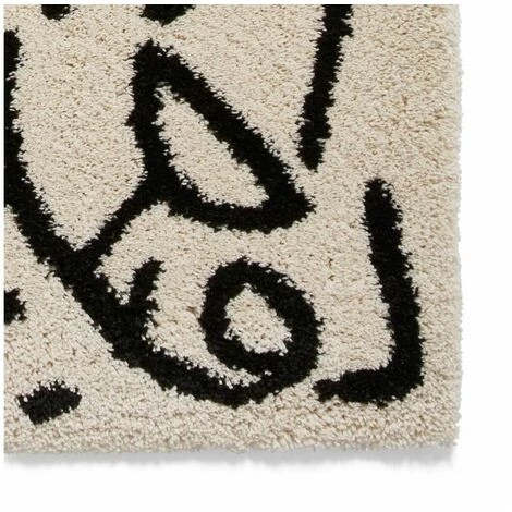 Tapis BOBOCHIC - Tapis Poils Shaggy APPAJ Motif Graphique 120x170 Noir + Blanc - Noir + Blanc 7 Tapis BOBOCHIC - Tapis Poils Shaggy APPAJ Motif Graphique 120x170 Noir + Blanc - Noir + Blanc – Image 5