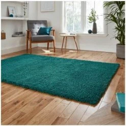 Tapis BOBOCHIC - Tapis Poil Shaggy Rectangulaire AMY Uni 80x150 Vert - Vert -BOBOCHIC Soldes 2022 48790065 3