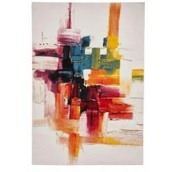 Tapis BOBOCHIC - Tapis Poil Court Rectangulaire CLEA Motif Graphique Multicolor 80x150 Multicolore - Multicolore