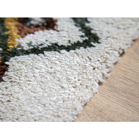 Tapis BOBOCHIC - Tapis Poils Shaggy ANGUS Motif Graphique 120x170 Blanc - Blanc 6 Tapis BOBOCHIC - Tapis Poils Shaggy ANGUS Motif Graphique 120x170 Blanc - Blanc – Image 4