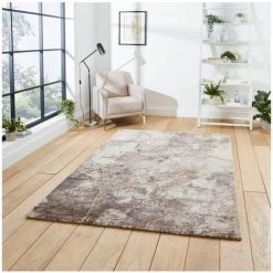 Tapis BOBOCHIC - Tapis Poil Court Rectangulaire KATRINA Motif Graphique 160x220 Gris Silver - Gris Silver -BOBOCHIC Soldes 2022 48790073 2