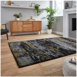 Tapis BOBOCHIC - Tapis Poil Court Rectangulaire LARA Motif Graphique 120x170 Noir - Noir 9 Tapis BOBOCHIC - Tapis Poil Court Rectangulaire LARA Motif Graphique 120x170 Noir - Noir -BOBOCHIC Soldes 2022 48790083 3