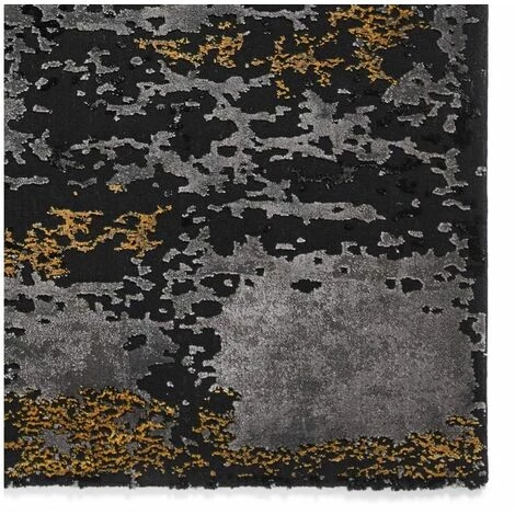Tapis BOBOCHIC - Tapis Poil Court Rectangulaire LARA Motif Graphique 120x170 Noir - Noir 7 Tapis BOBOCHIC - Tapis Poil Court Rectangulaire LARA Motif Graphique 120x170 Noir - Noir – Image 5