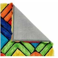 Tapis BOBOCHIC - Tapis Poil Shaggy Rectangulaire CIRCA Motif Graphique Multicolor 120x170 Multicolore - Multicolore -BOBOCHIC Soldes 2022 48790125 4