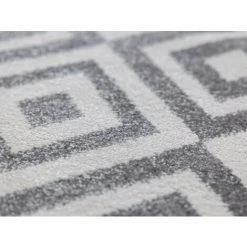 Tapis BOBOCHIC - Tapis Poils Courts SIRA Motif Graphique 80x150 Gris + Blanc - Gris + Blanc -BOBOCHIC Soldes 2022 48791082 3