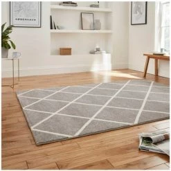 Tapis BOBOCHIC - Tapis Poils Courts EMILIO Motif Graphique 120x170 Gris - Gris 9 Tapis BOBOCHIC - Tapis Poils Courts EMILIO Motif Graphique 120x170 Gris - Gris -BOBOCHIC Soldes 2022 48791083 3