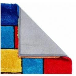 Tapis BOBOCHIC - Tapis Poil Shaggy Rectangulaire RUST Motif Graphique Multicolor 120x170 Multicolore - Multicolore -BOBOCHIC Soldes 2022 48791092 4