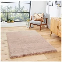 Tapis BOBOCHIC - Tapis Poils Longs ZEPHIR Uni 60x120 Rose Poudré - Rose Poudré -BOBOCHIC Soldes 2022 48791191 2