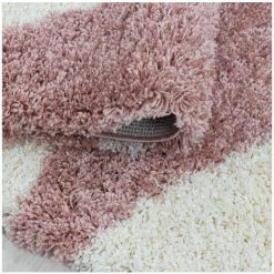 Tapis BOBOCHIC - Tapis Shaggy Rond SIDI Motif Graphique 80x80 Rose - Rose -BOBOCHIC Soldes 2022 48840910 3